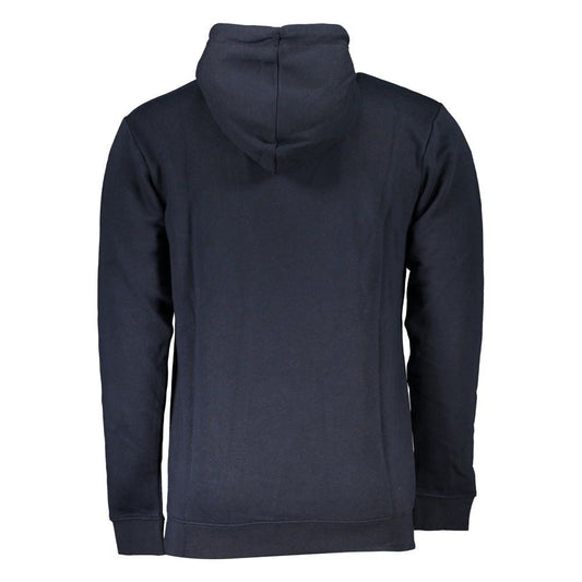 Elegant Blue Hooded Sweatshirt