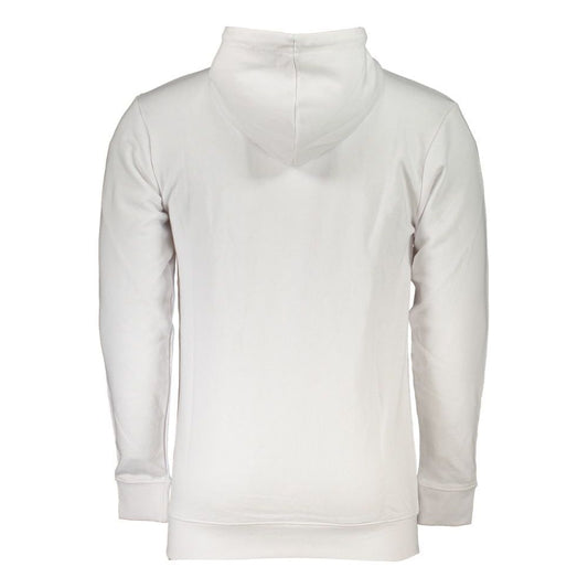 White Brushed Logo Sweatshirt with Hood