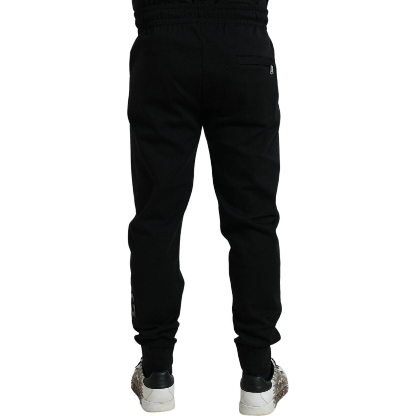 Elegant Black Jogger Pants - Cotton & Nylon Blend