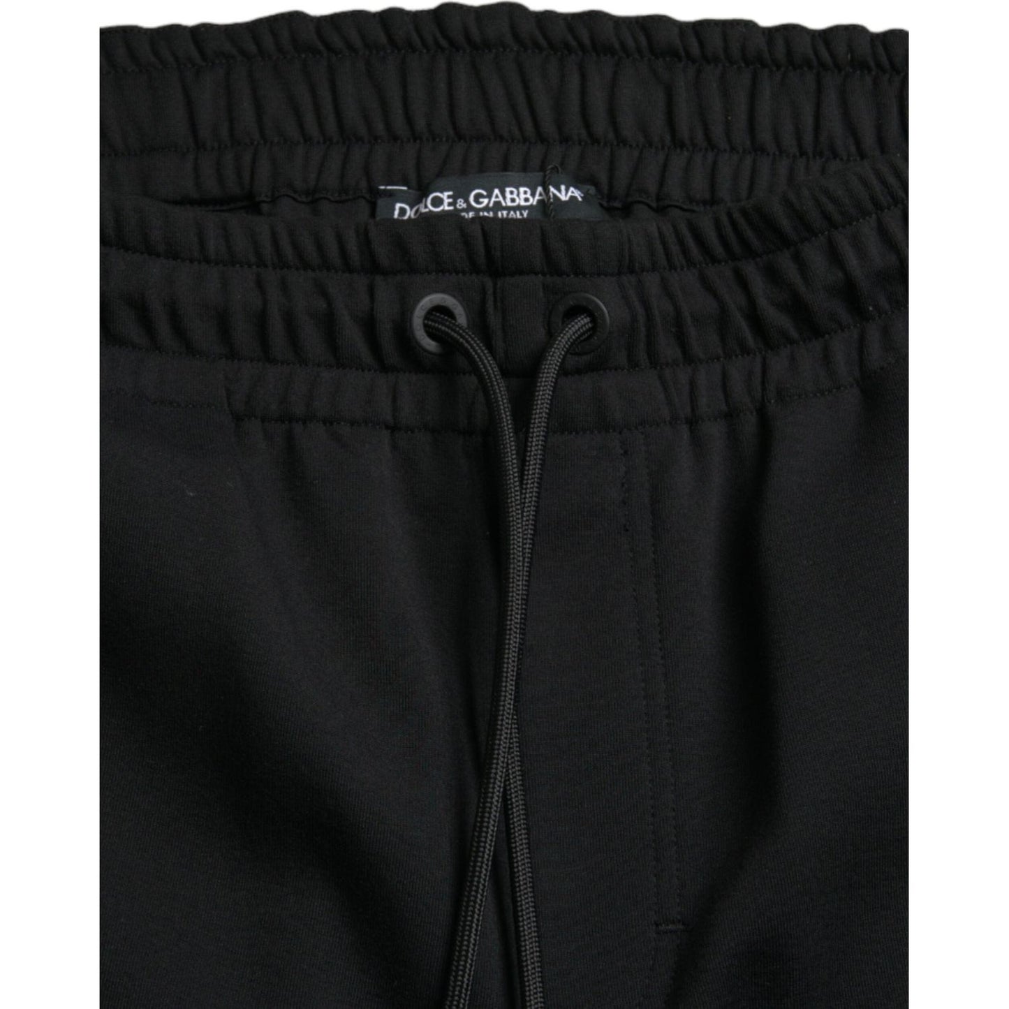 Elegant Black Jogger Pants - Cotton & Nylon Blend