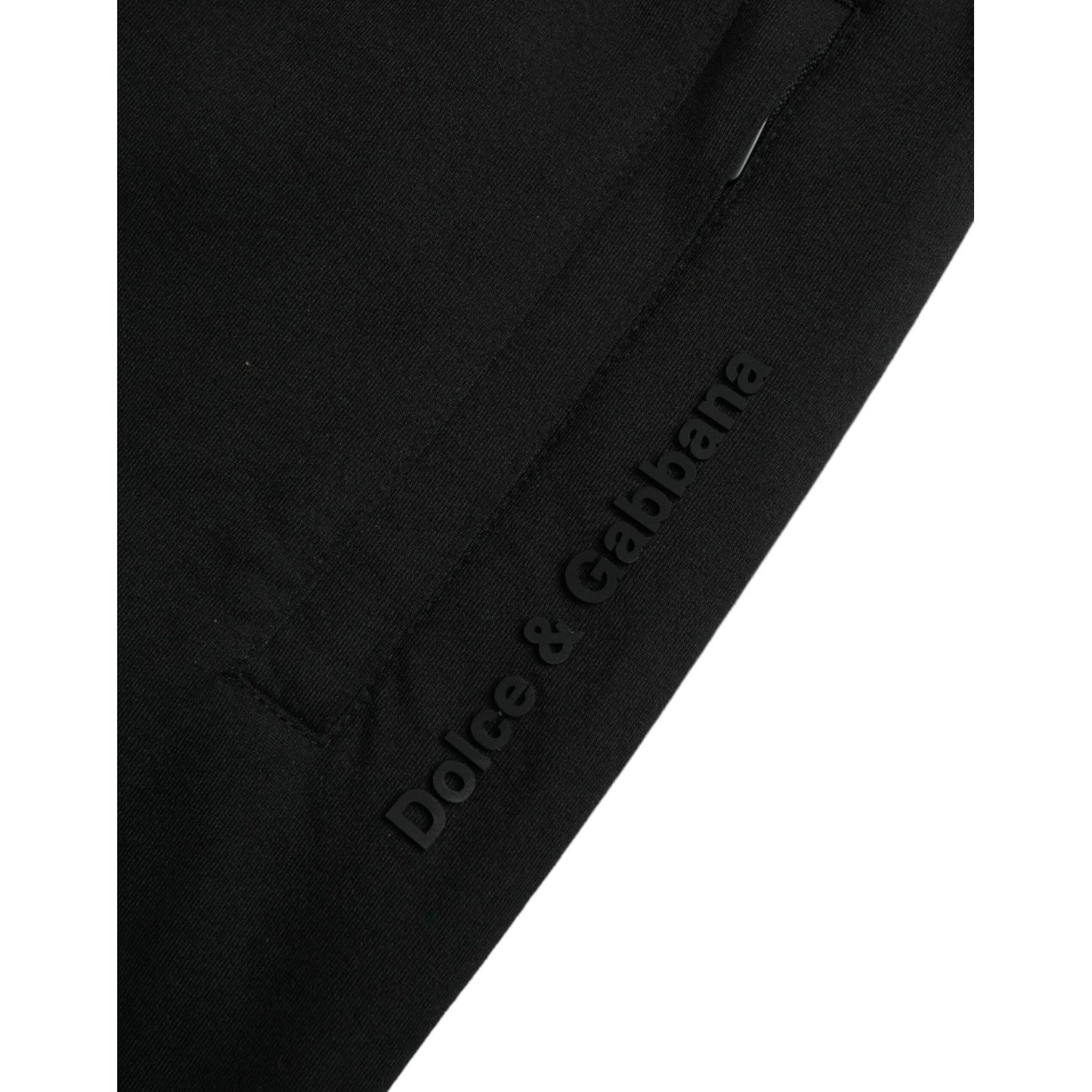 Elegant Black Jogger Pants - Cotton & Nylon Blend