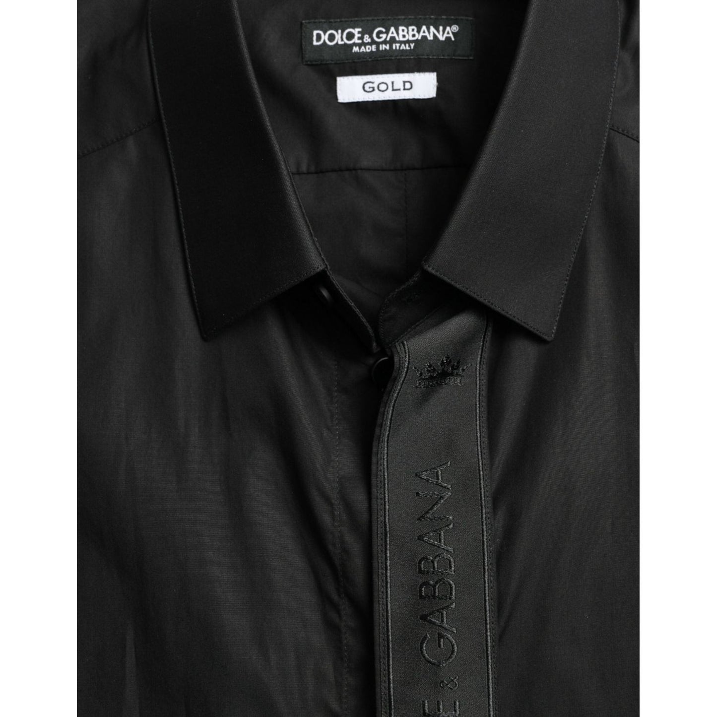 Elegant Black Slim Fit Dress Shirt