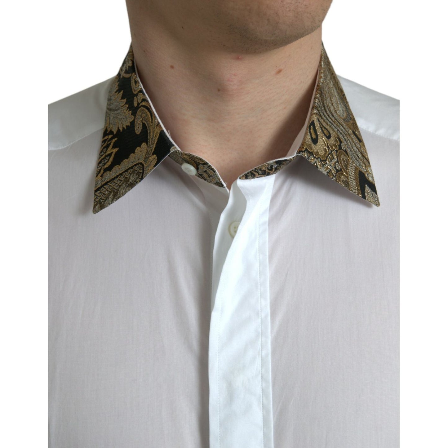 Elegant Gold Detail Dress Shirt