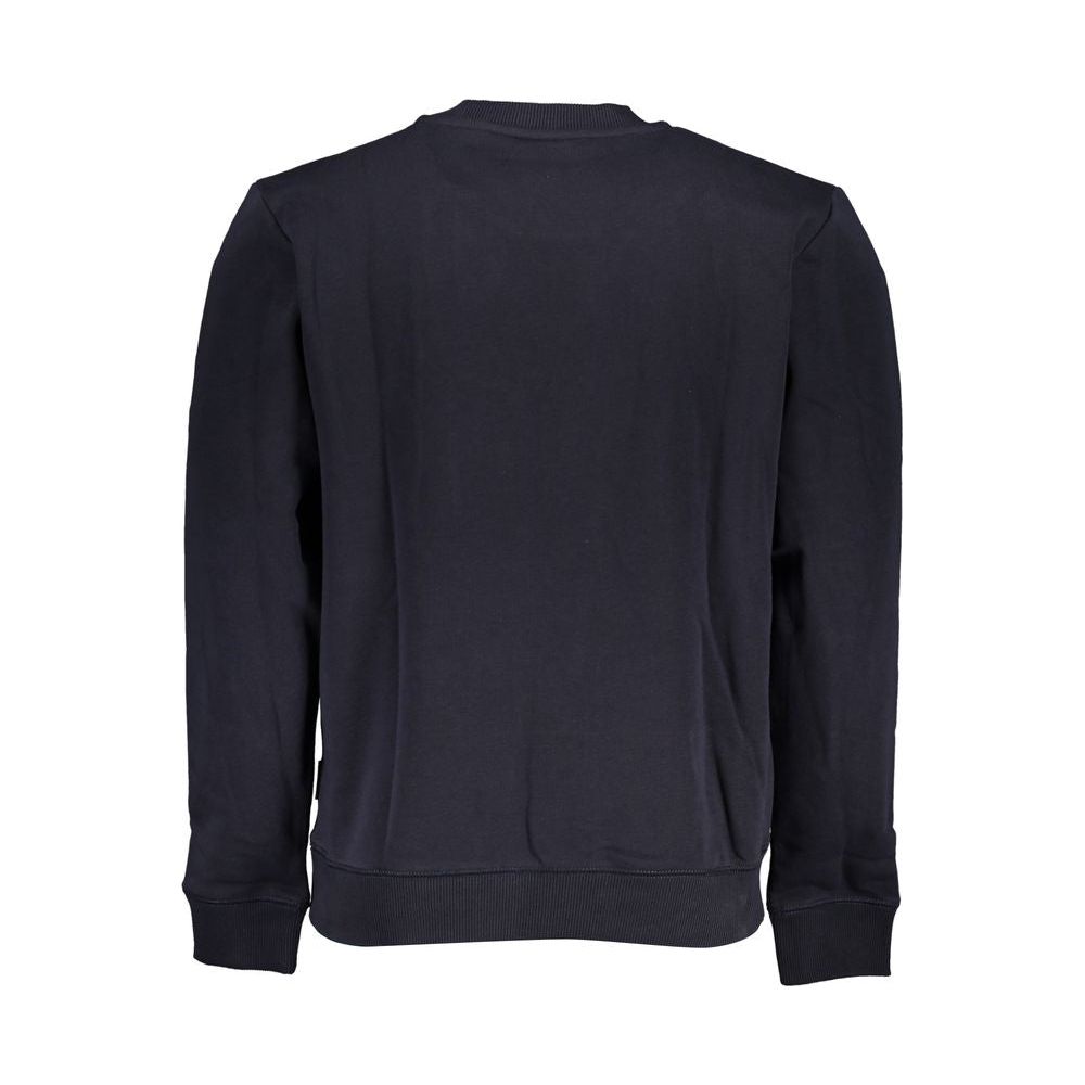 Casual Blue Crew Neck Sweatshirt