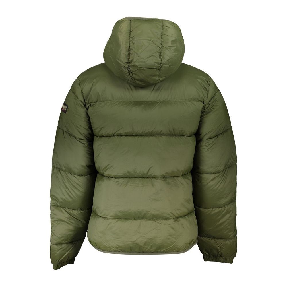 Eco-Conscious Green Hooded Jacket