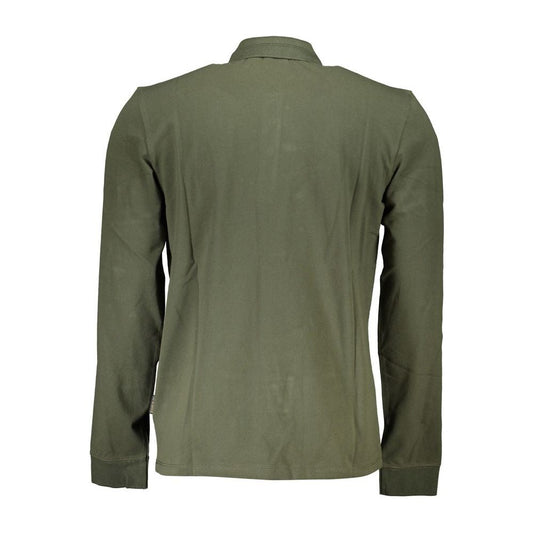 Classic Emerald Cotton Polo Shirt - Long Sleeved