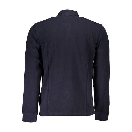 Elegant Long-Sleeved Blue Polo for Men Napapijri