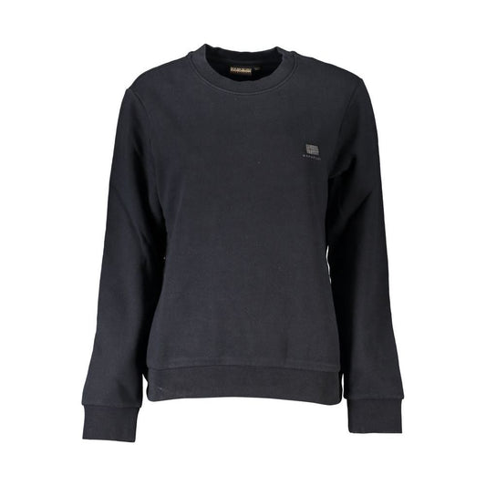 Napapijri Chic Black Fleece Crew Neck Sweatshirt Napapijri