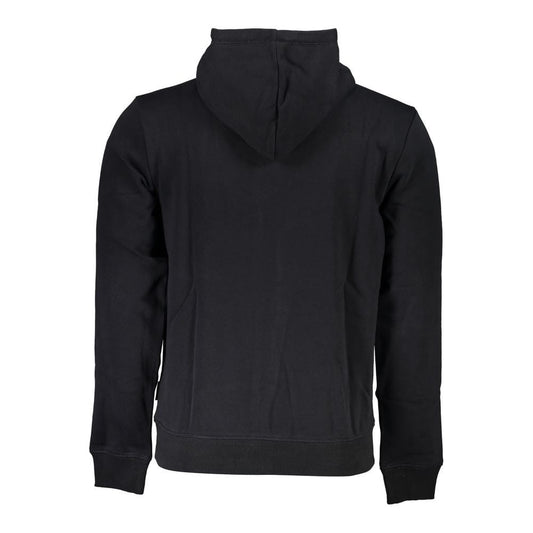 Sleek Hooded Fleece Sweatshirt in Black