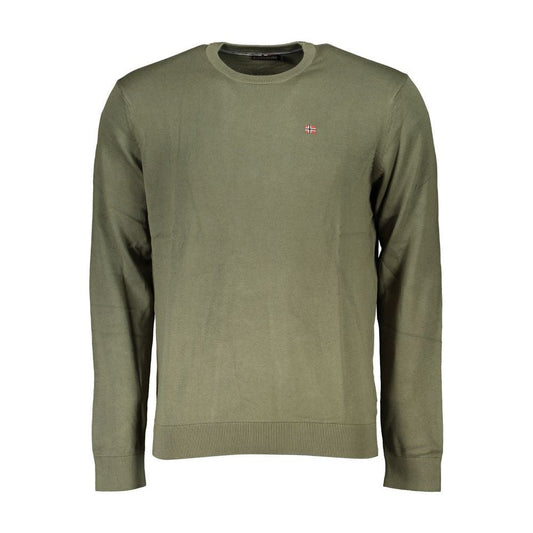 Classic Green Crew Neck Cotton Sweater