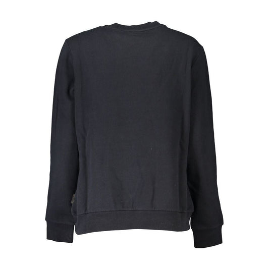 Chic Black Fleece Crew Neck Sweatshirt