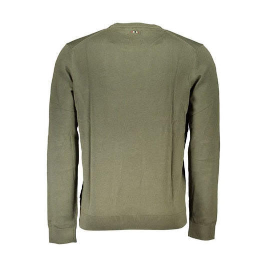 Classic Green Crew Neck Cotton Sweater