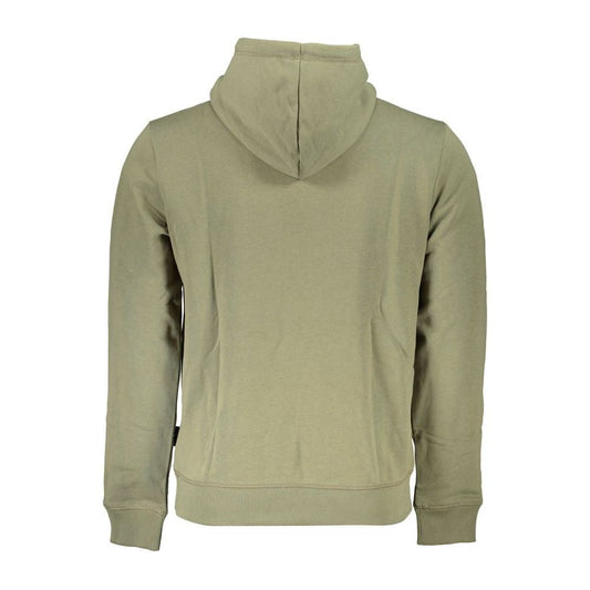 Green Fleece Hooded Sweatshirt with Logo