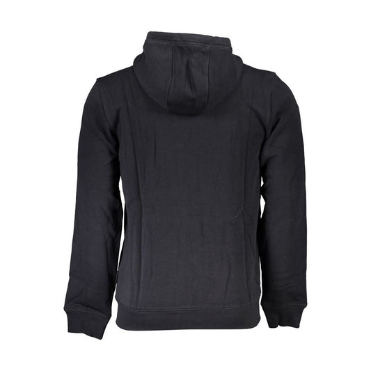 Elegant Fleece Hooded Sweatshirt in Black