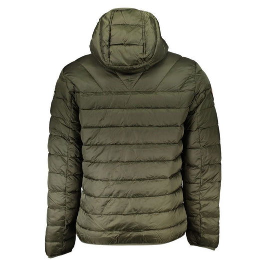 Elegant Green Hooded Jacket for Men