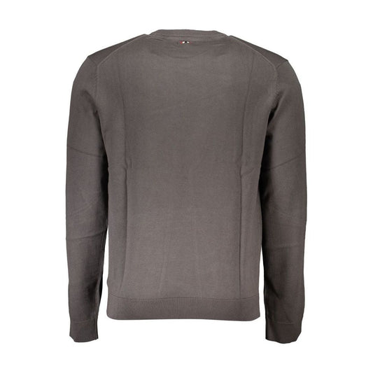 Classic Gray Crew Neck Cotton Sweater