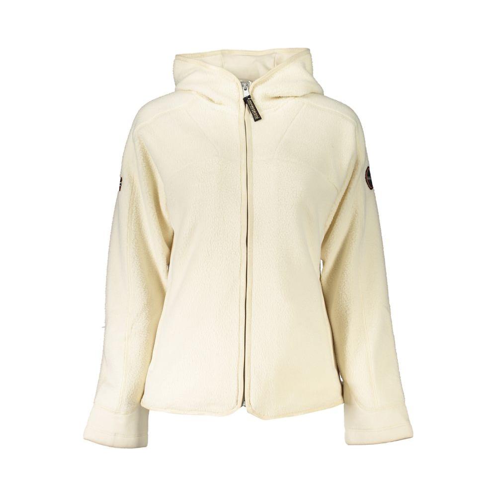 Chic White Hooded Jacket with Elegant Embroidery