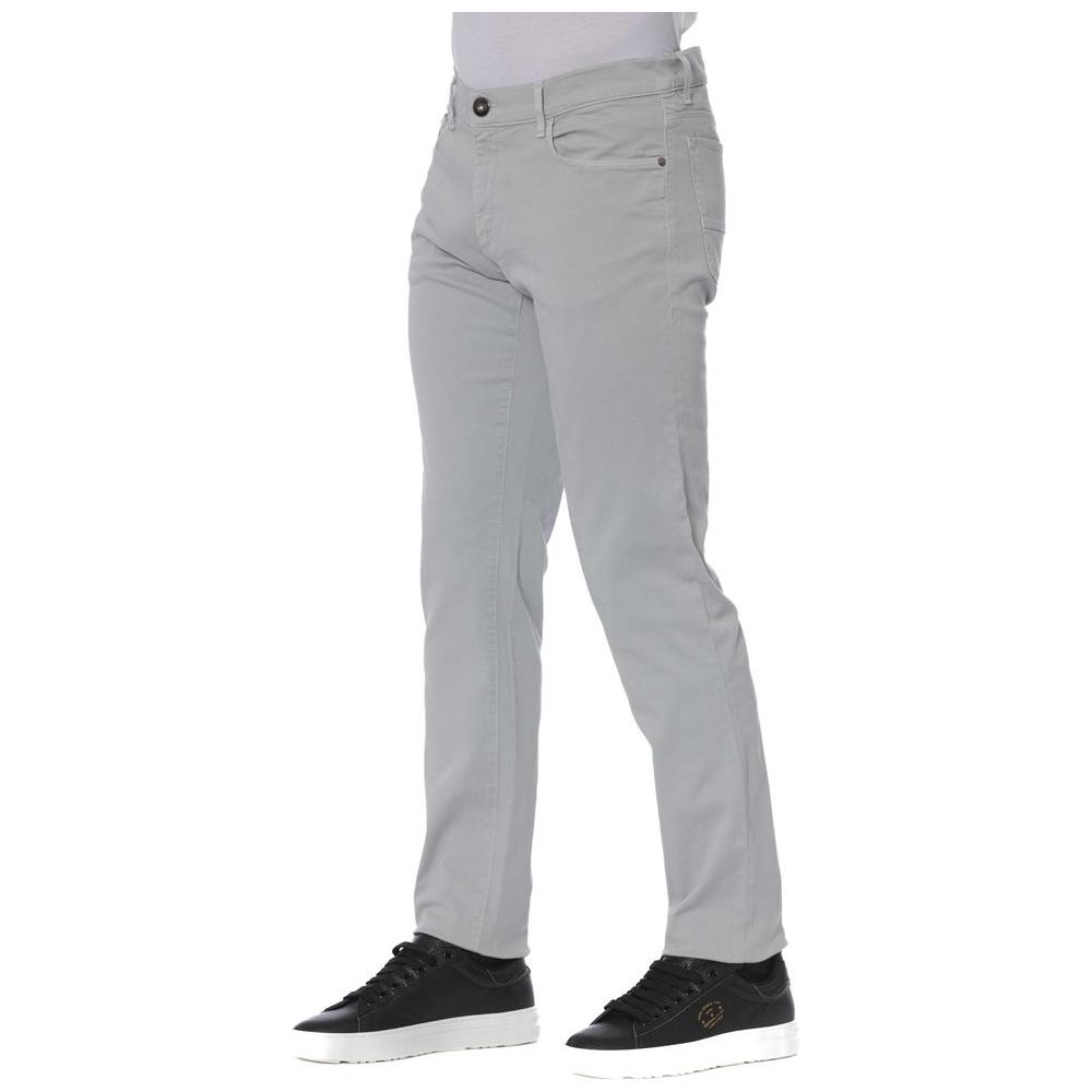 Trussardi Jeans Gray Cotton Men Jeans