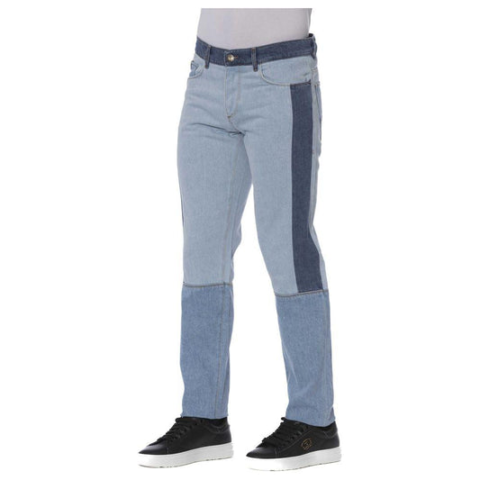 Chic Blue Cotton Denim for Sophisticated Style Trussardi Jeans