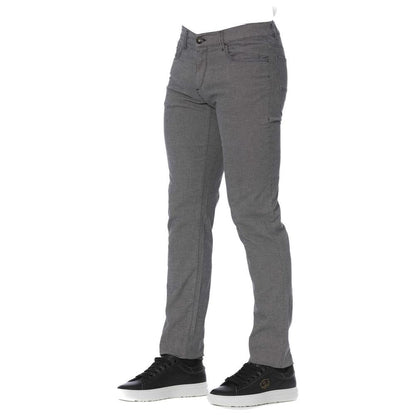 Trussardi Jeans Gray Cotton Men's Pants
