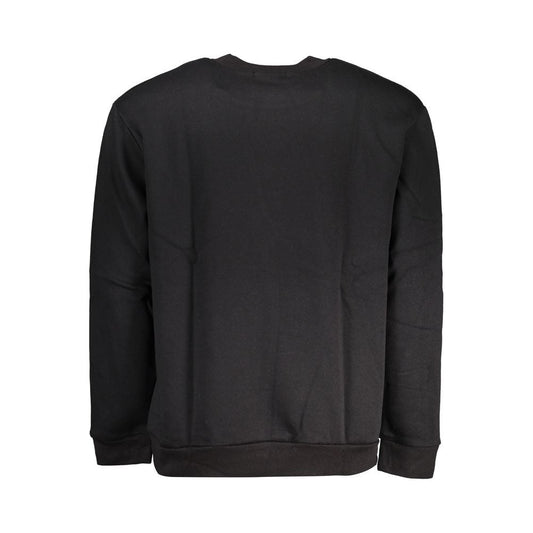 Chic Fleece Crew Neck Sweatshirt in Black