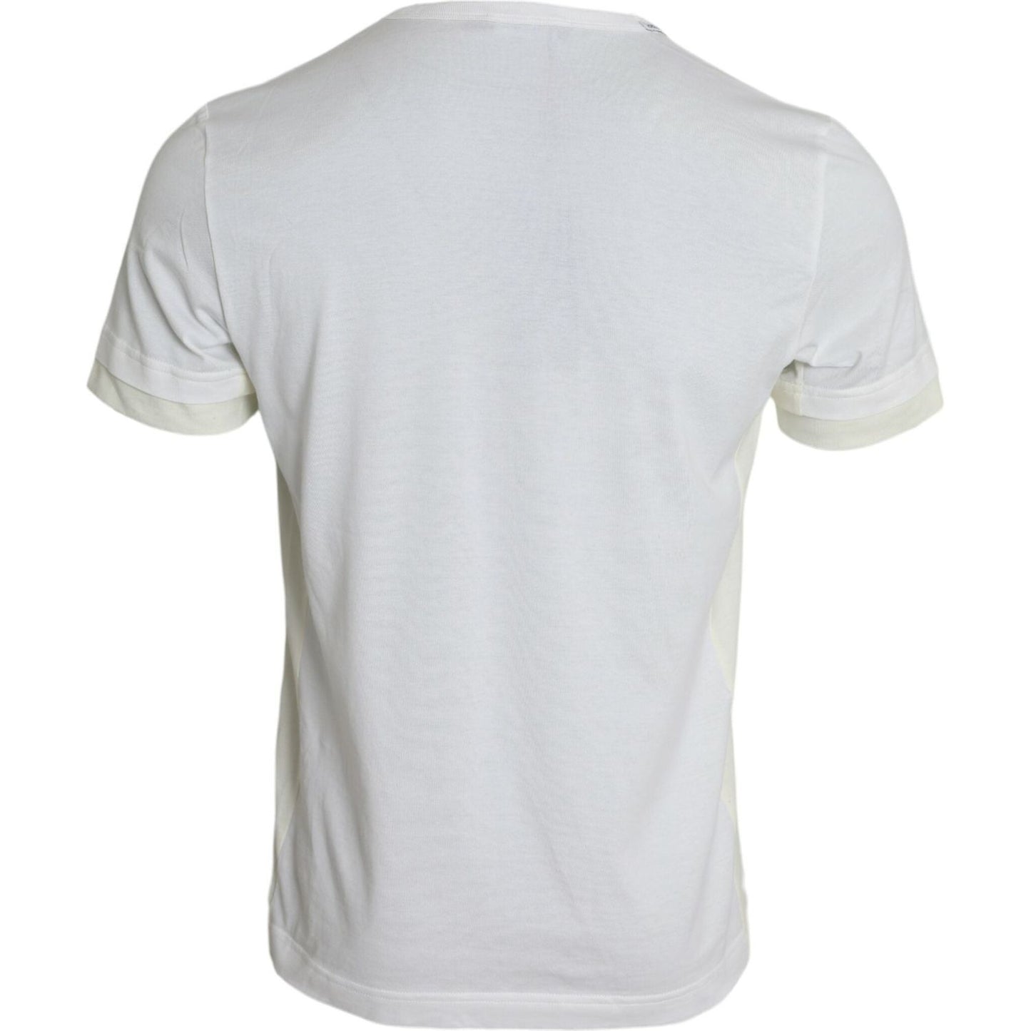 Elegant White Crew Neck Cotton Tee