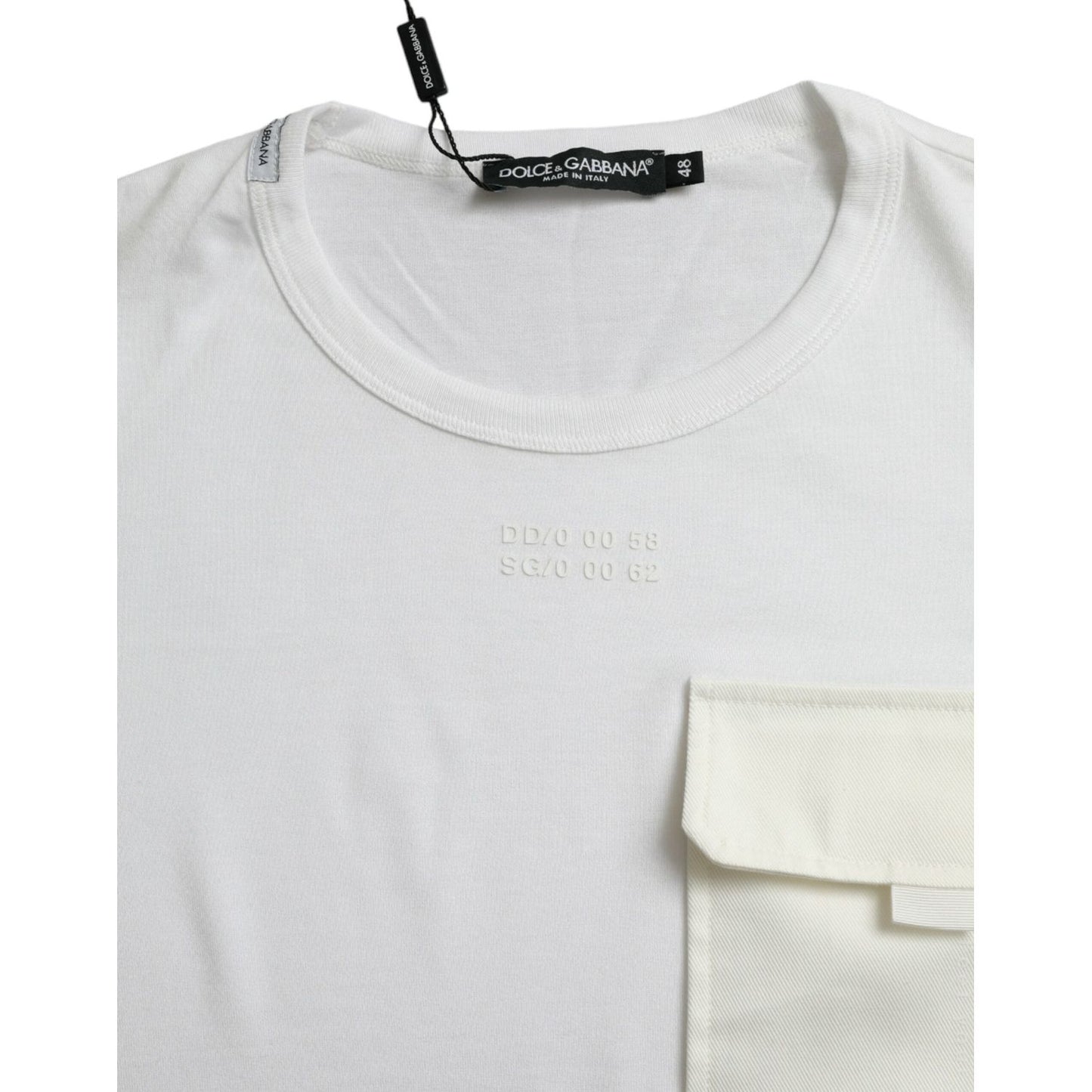 Elegant White Crew Neck Cotton Tee