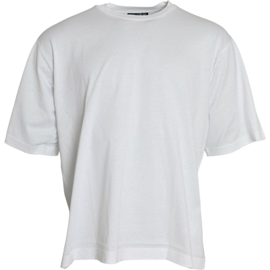 Elegant White Crew Neck Luxury Tee