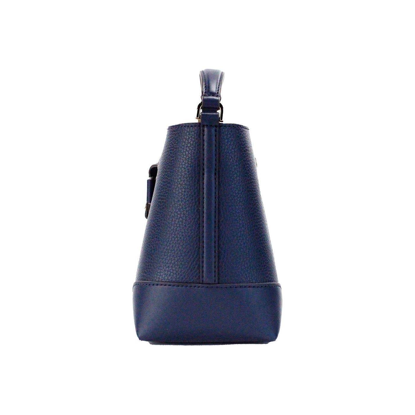 Mercer Small Navy Pebbled Leather Bucket Crossbody Bag Purse