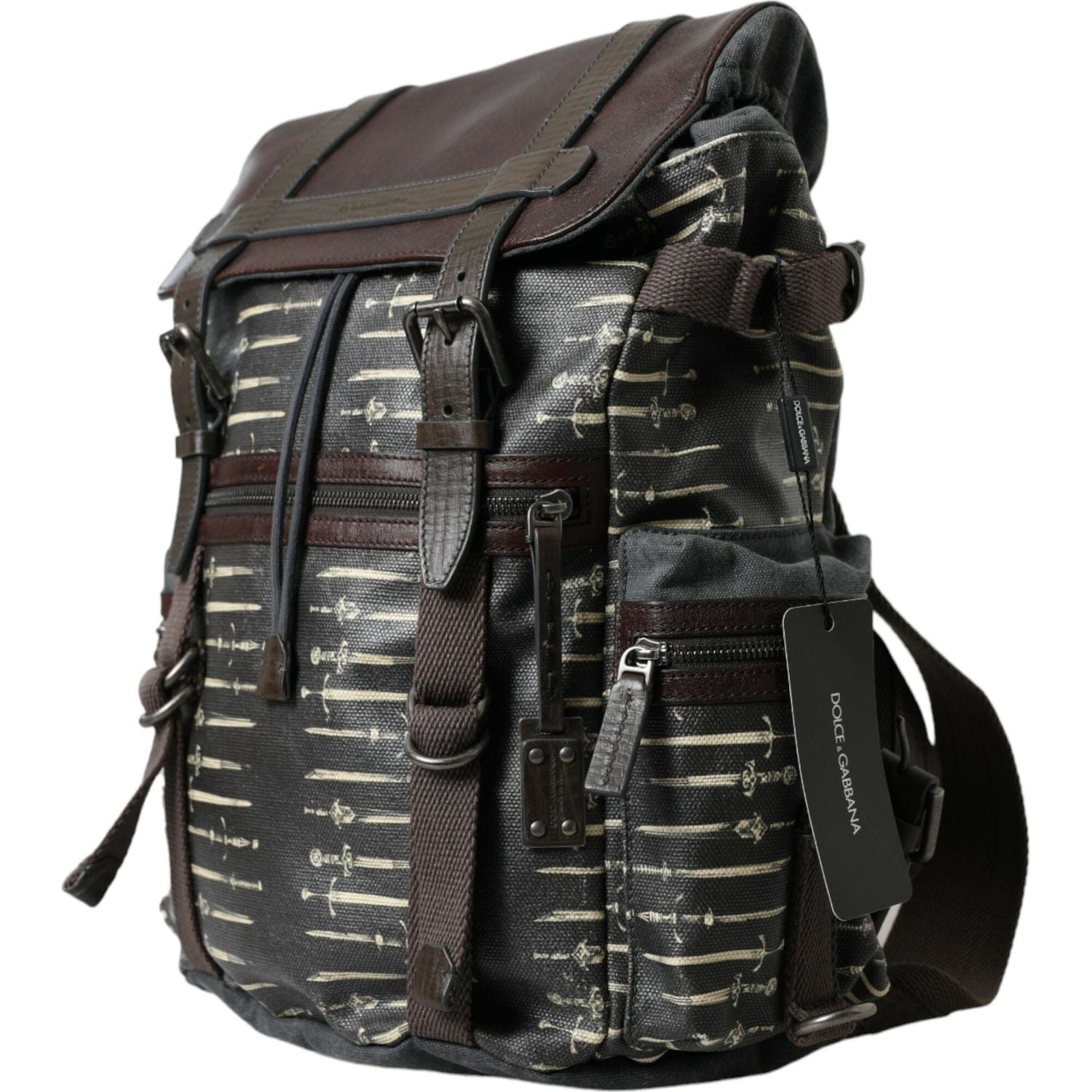 Front view with bag zipped and handles upright.