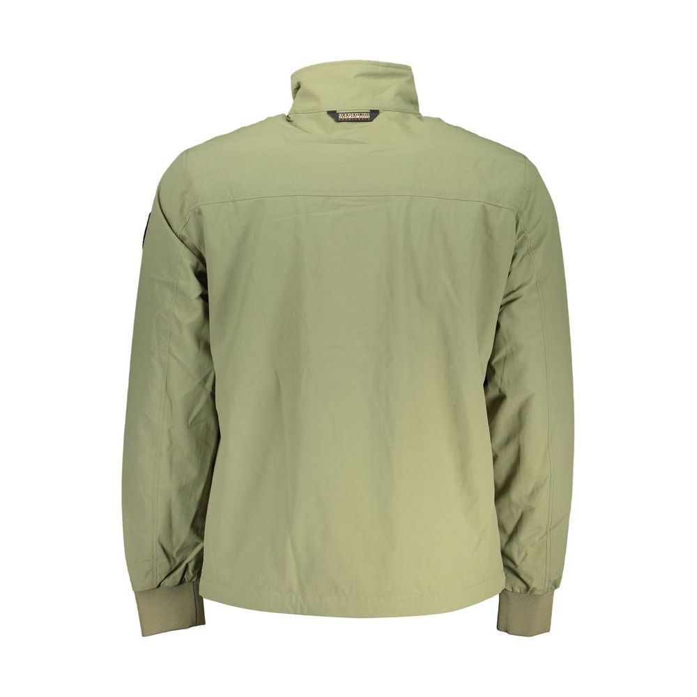 Chic Waterproof Green Jacket with Contrast Accents