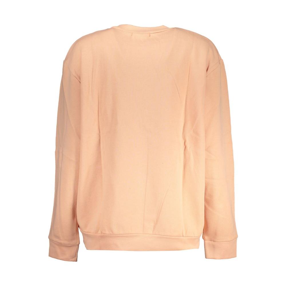 Chic Pink Fleece Crew Neck Sweatshirt