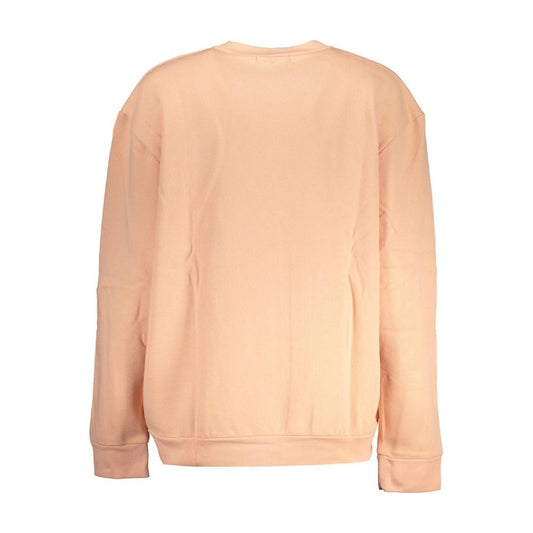 Elegant Pink Fleece Crew Neck Sweater