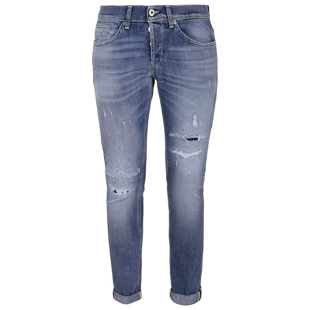 Chic Distressed Blue Stretch Jeans