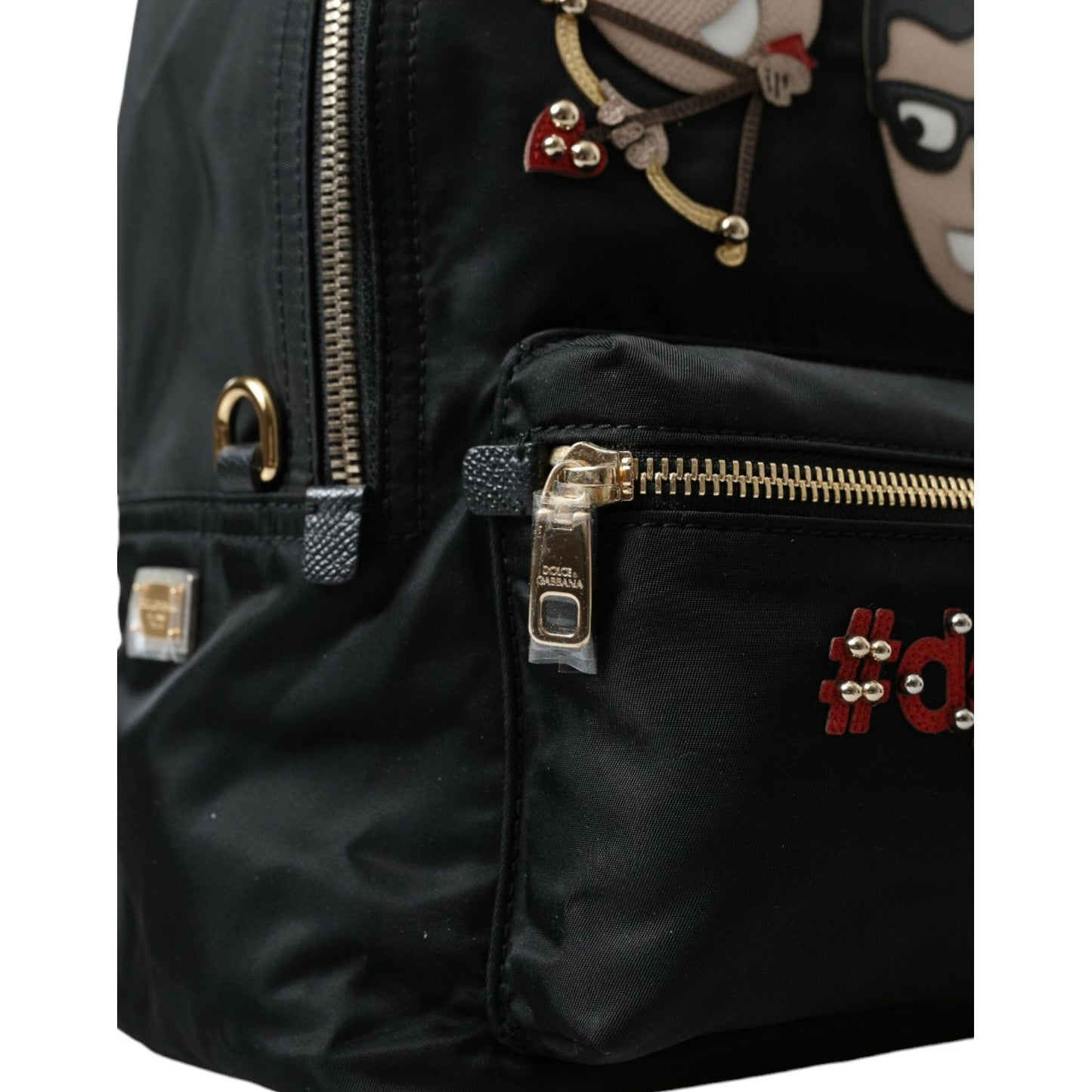 Elegant Embellished Black Backpack