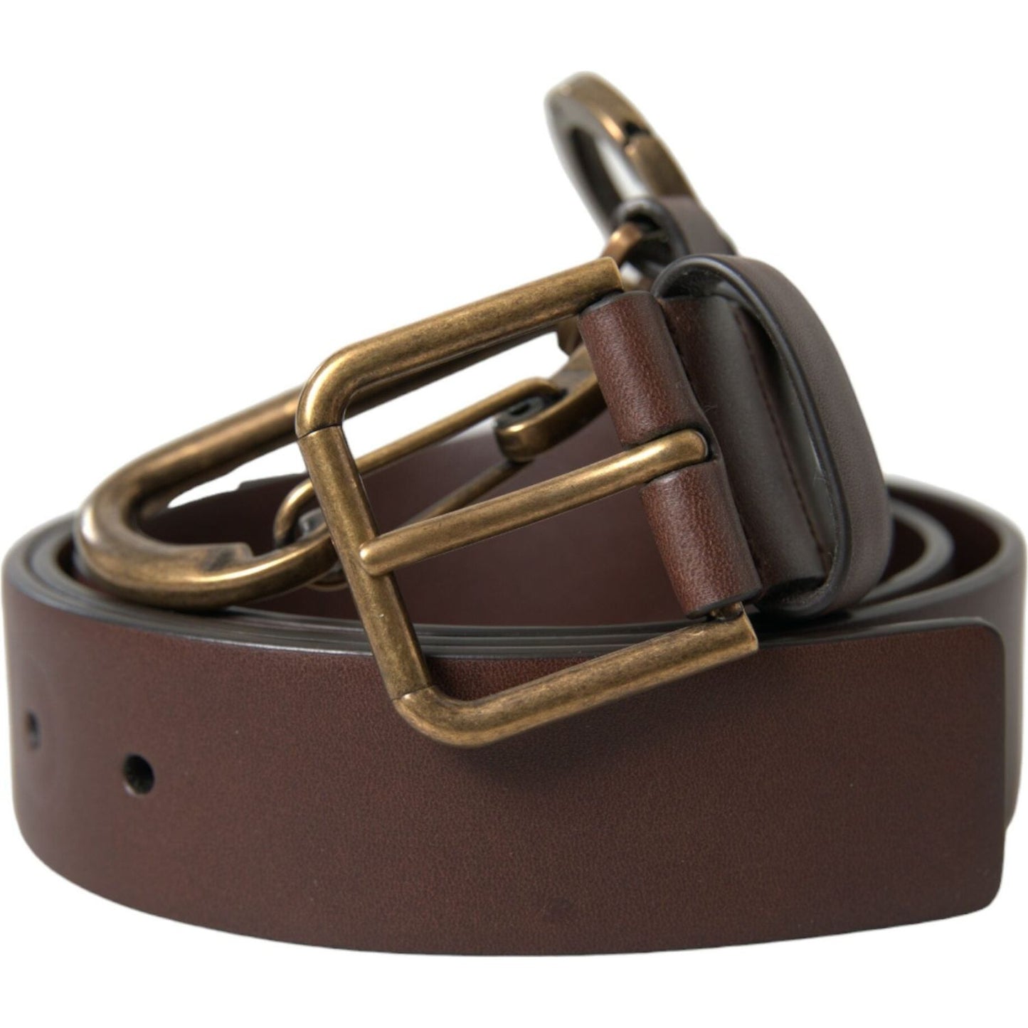 Elegant Calf Leather Belt with Metal Buckle Closure