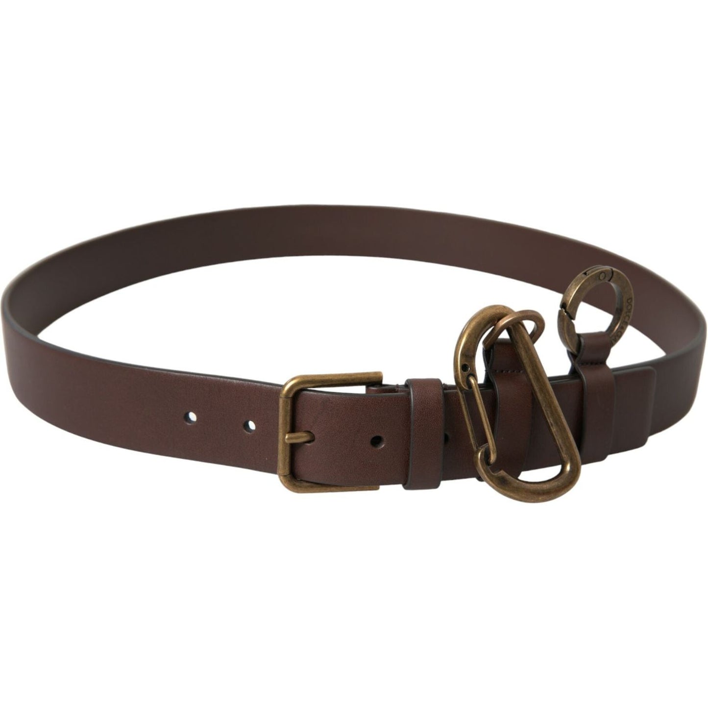 Elegant Calf Leather Belt with Metal Buckle Closure