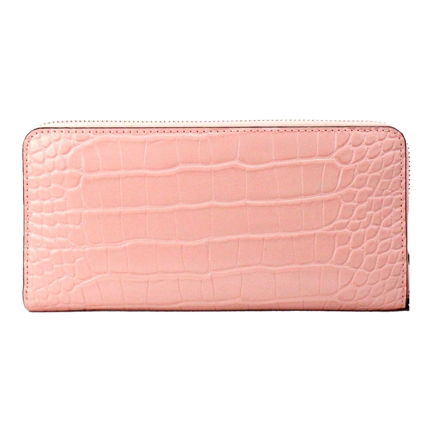 Jet Set Large Pink Animal Print Leather Continental Wrist Wallet