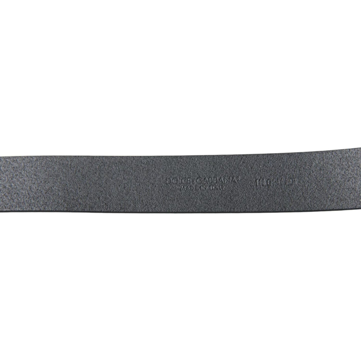 Elegant Black Leather Belt with Metal Buckle