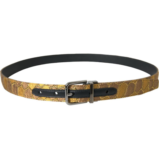 Elegant Gold Leather Belt