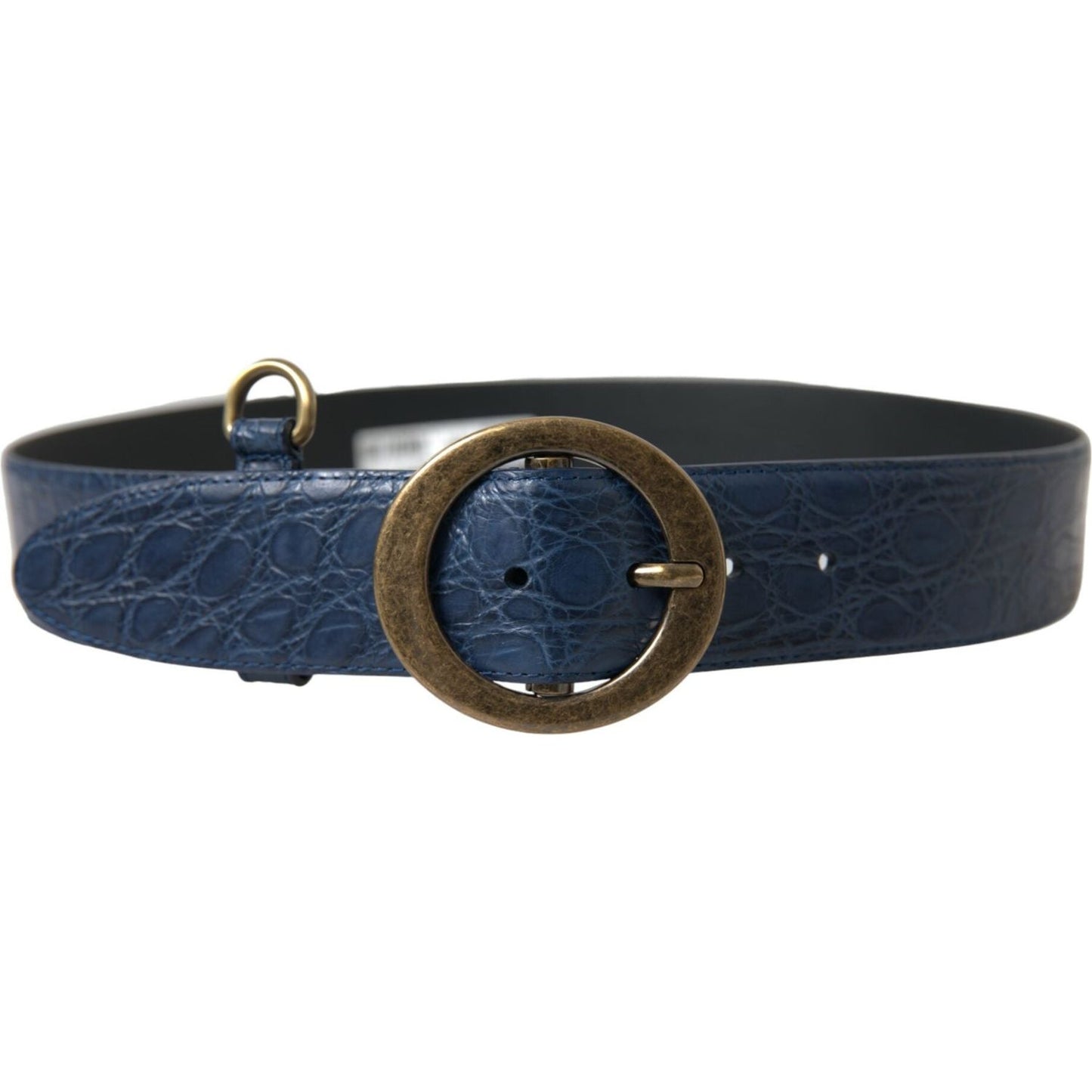 Elegant Italian Leather Belt with Metal Buckle