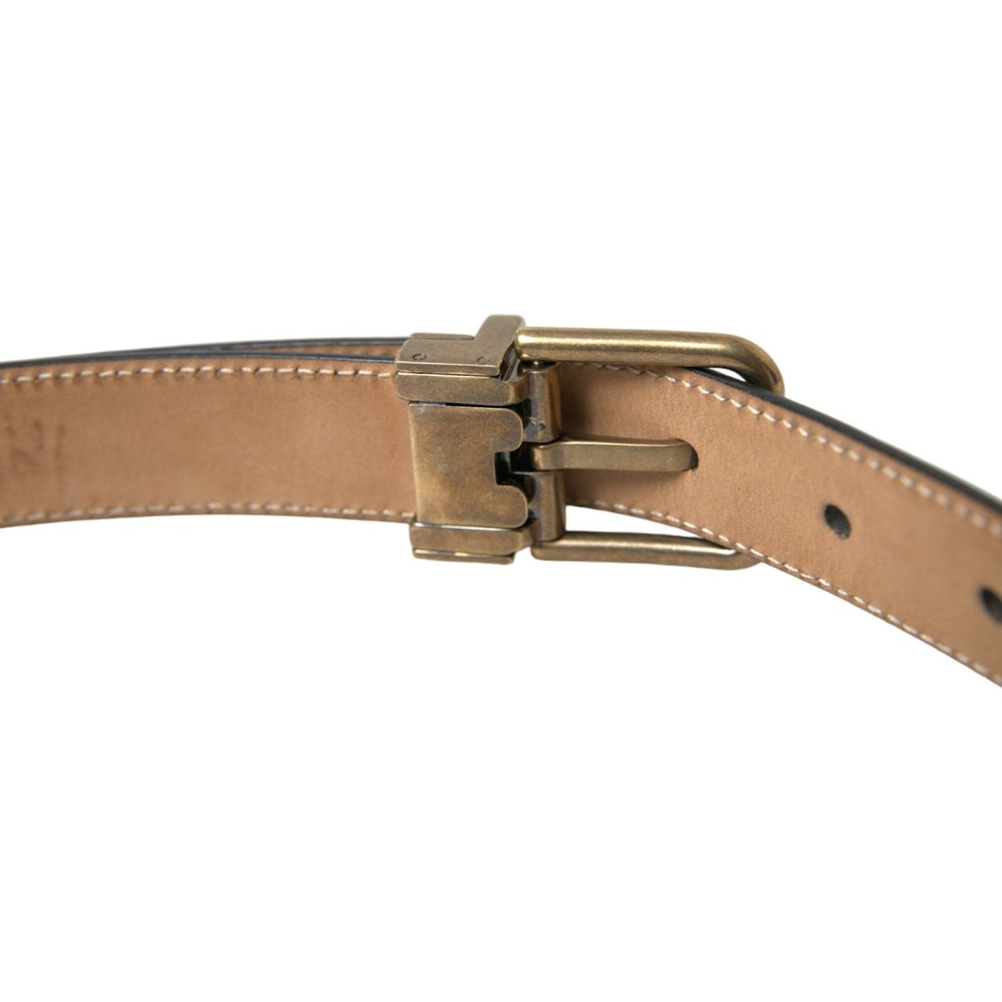 Elegant Black Calf Leather Belt