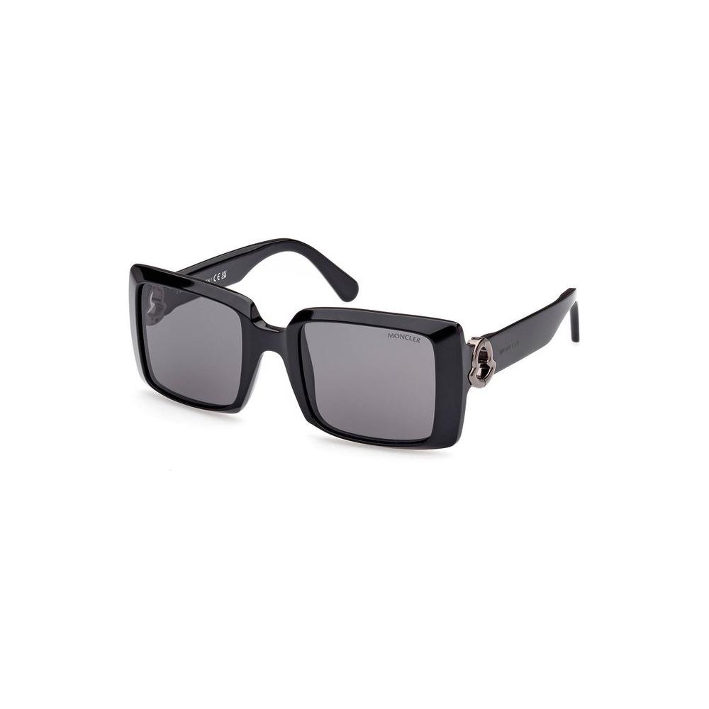 Chic Rectangular Black Lens Sunglasses