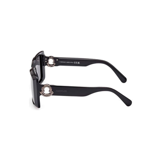 Chic Rectangular Black Lens Sunglasses