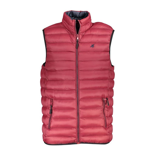 Sleek Sleeveless Pink Zip Jacket