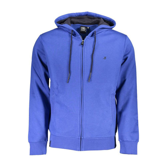 Elegant Hooded Zip Sweatshirt in Blue