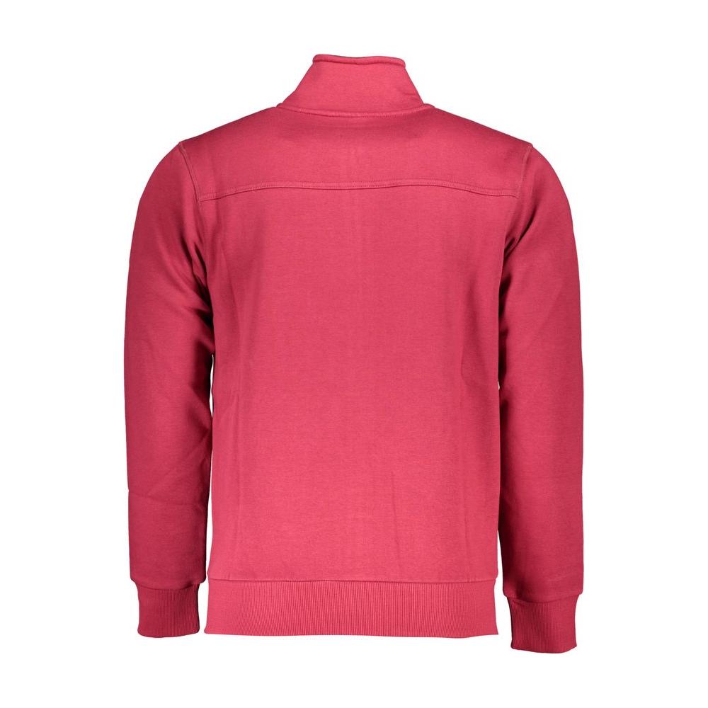 Chic Pink Long Sleeve Zip Sweatshirt