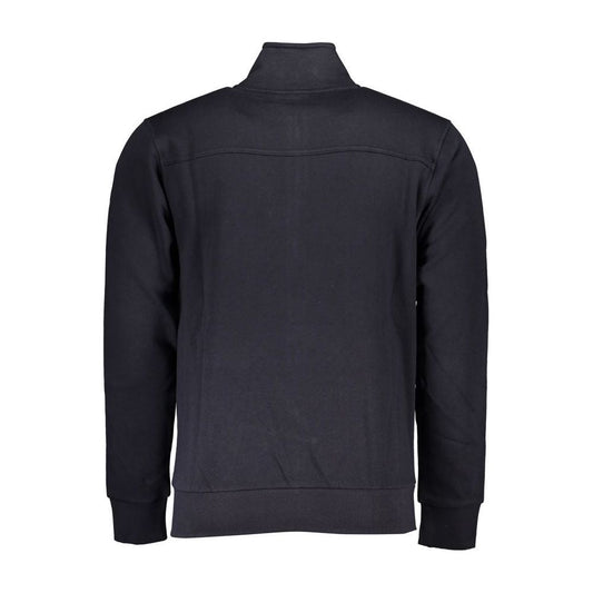 Chic Long Sleeve Zippered Polo Sweatshirt