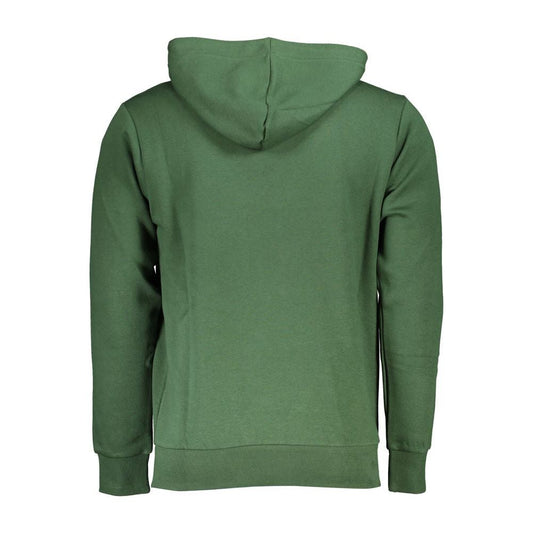 U.S. Grand Polo Elegant Green Hooded Sweatshirt with Embroidery U.S. Grand Polo