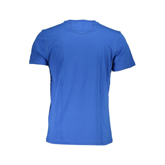 Chic Crew Neck Logo Tee in Cobalt Blue